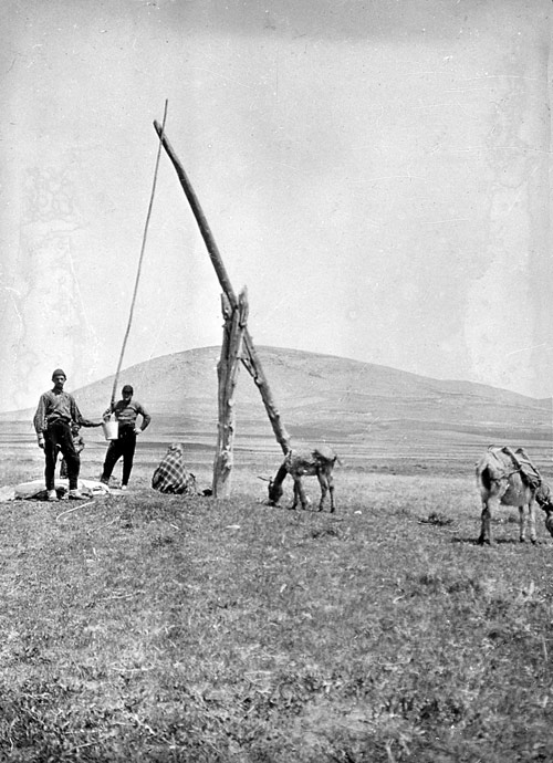 Well-head (shaduf) in eastern Phrygia.  Christopher Cox, ?1931.